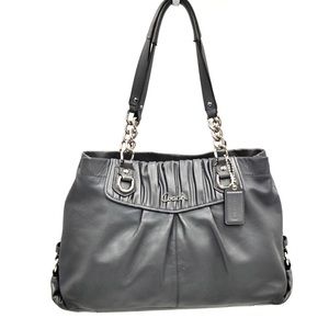 Coach Grey Leather Shoulder Bag